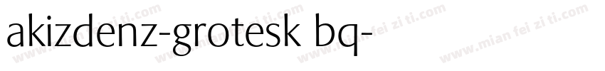 akizdenz-grotesk bq字体转换
